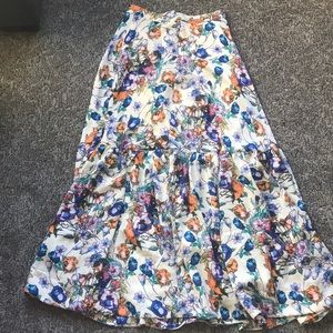 ANTHROPOLOGIE Floral maxi skirt